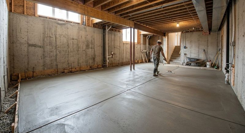 Basement Concrete Installation in Brunswick, OH
