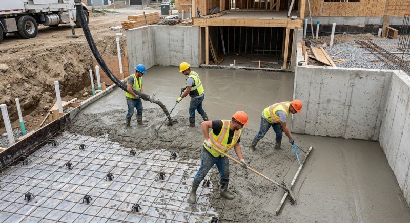 Basement Concrete Installation in North Ridgeville, OH