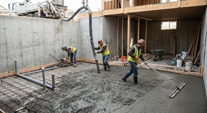 Basement Concrete Installation in Wadsworth, OH